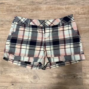 Maurices Women's Plaid Shorts - Black, Pink, White